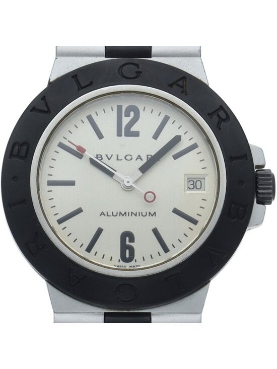 Bvlgari Bulgari Aluminum Watch 38 mm Auto Depth Rubber Silver